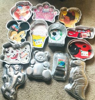 Wilton Cake Pans Various Themes Characters Some Vintage Some Some Pre - Owned