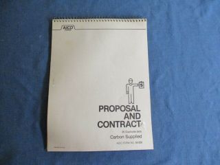 Vintage Business Forms Carbonless Proposal And Contract Aico Forms Carbon 19