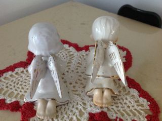 Vintage Christmas Angels White with Gold Plated Trim L&M Japan 3