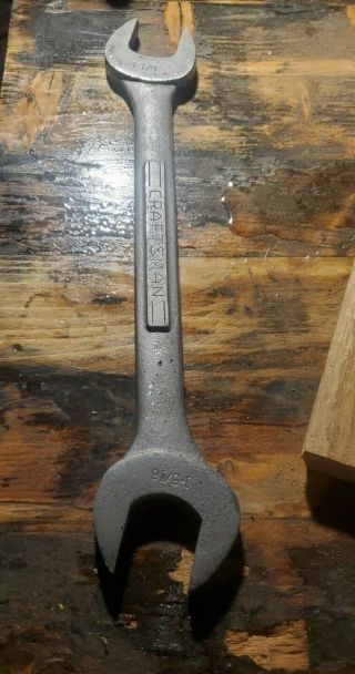 Vtg Craftsman 44587 - V - Series Double Open End Wrench 1 1/4 " - 1 5/16 " - Usa