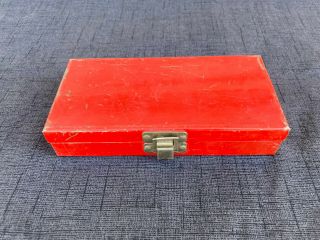 Vintage Metal Socket Set Box 7 " X 3.  5 " Tool Storage