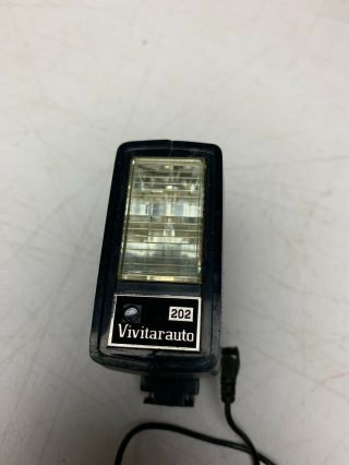 Vintage Vivitar Auto 202 Camera Flash Shoe Mount With Plug In Cord