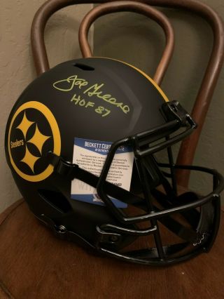 Joe Greene Signed Steelers Eclipse Full - Sized Speed Helmet