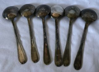 Set Of 6 Vintage ARGYLE Silver Plate Gumbo Spoon 2