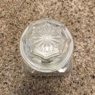 Vintage Anchor Hocking Clear Glass Cookie Candy Jar / Canister USA 3