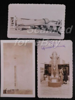 1934 3 Photos Rosco Turner Signed Photos Thompson Air Race 852