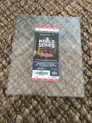 2016 Authentic Game 7 World Series Ticket Cubs Vs Indians 11 - 2 - 2016