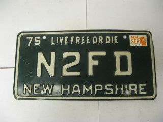 1975 75 1979 79 Hampshire Nh License Plate N2fd