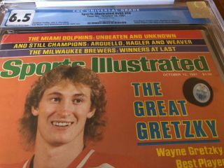Sports illustrated newsstand CGC 6.  5 1981 Wayne Gretzky 13th (tie) of 21 2
