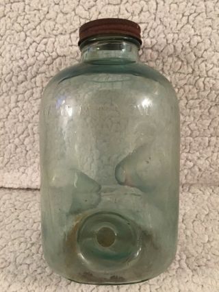 Vintage Glass Camp Minnow Trap Jar Checotah,  Okla.