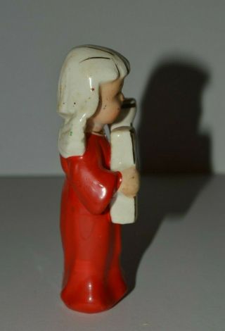 Vintage (50s) Christmas Relco Angel Letter N figurine candle holder 3.  5 
