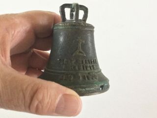Bronze Forbes Mission Bell,  Vtg Old Antique Brass California Church Souvenir