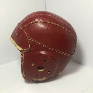 Antique Early 1900’s Hutch H - 03 Leather Football Helmet Vintage Made In The Usa