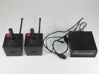 Vtg Atari 2600 Video Game Console Remote Control Wireless Joysticks,  Transmitter