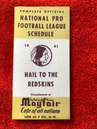 1941 Washington Redskins Nfl Schedule