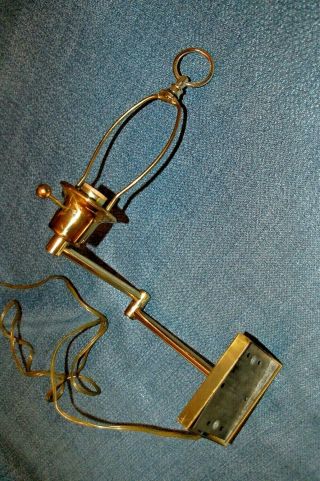Vintage Brass Swing Arm Lamp Wall Mount Adjustable Swivel Light