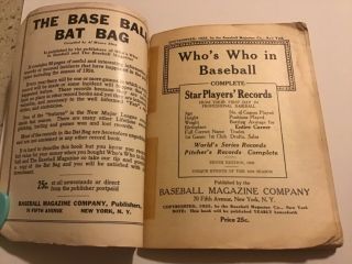 1925 DAZZY VANCE WHO ' S WHO IN BASEBALL VINTAGE 3