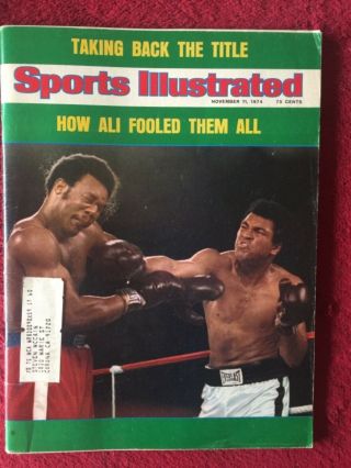 Vintage Sports Illustrated Mag - Muhammad Ali & George Foreman Cover - 11/11/74