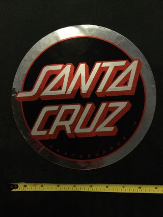 Chrome Dot Santa Cruz Vintage 1980s 1990s Skateboard Sticker Decal