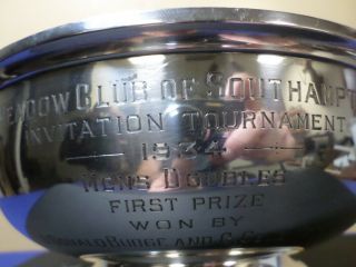 1934 Tennis Trophy Won By Hall Of Fame Gene Mako & Donald Budge Sterling Silver