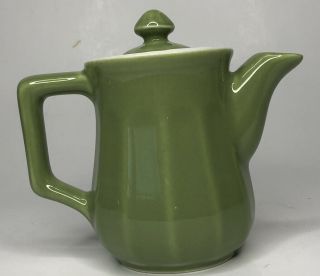 Vintage Hall Pottery Small Individual Teapot W Lid Light Green 5 " Collectible
