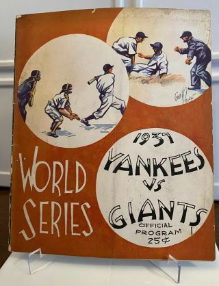 1937 World Series Program York Yankees Giants Gehrig Dimaggio Ott Lazzeri