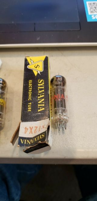 One 12x4 Sylvania Vintage Tube With Black Plates O Getter