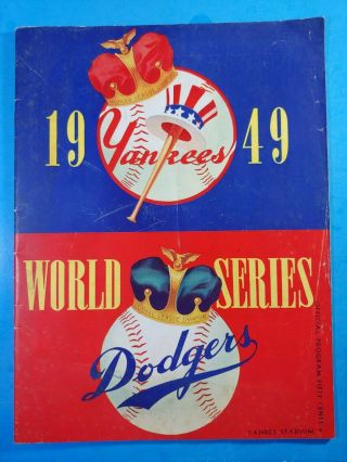 1949 World Series Program Brooklyn Dodgers York Yankees Championship Mlb