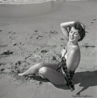 1954 Bunny Yeager Pin - Up Camera Negative Pretty Model Lana Bashama Bikini Flirt