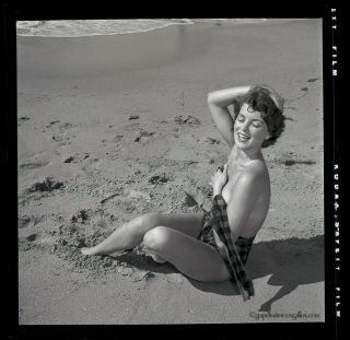 1954 Bunny Yeager Pin - up Camera Negative Pretty Model Lana Bashama Bikini Flirt 2