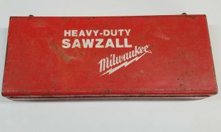 Vintage Milwaukee Heavy Duty Sawzall Case Only Metal Toolbox Reciprocating Saw