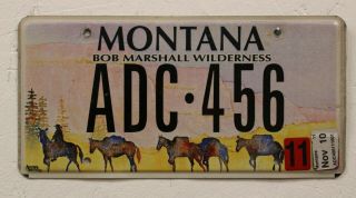 Montana License Plate Specialty Bob Marshall Wilderness