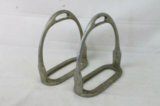 Vintage Horse Riding Stirrups Never Rust Japan Foot Step Equestrian Stable Metal