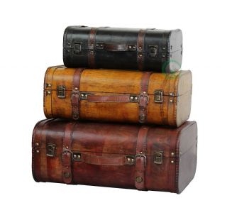 Vintiquewise Three Colored Vintage Style Luggage Suitcase - Set Of 3,  Qi003068.  3