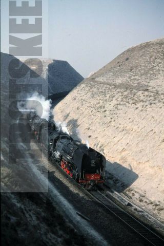 35mm Slide Cr China Chinese Railways Steam Loco Qj 1409 Qine - Bai - She 1988 Orig
