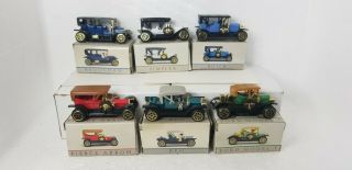 Vintage Set 6 High Speed Cars - Buick,  Pierce Arrow,  Brougham,  Ford,  Simplex,  Reo