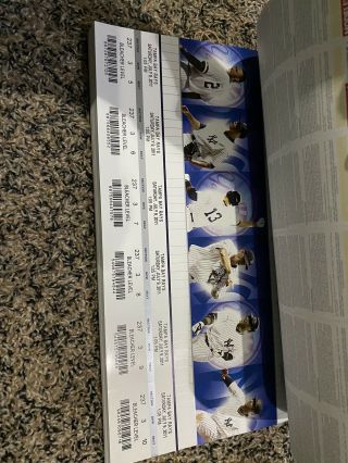 2011 Yankees Ticket Book With 6 Derek Jeter 3000 Hit Tickets One With Him On It