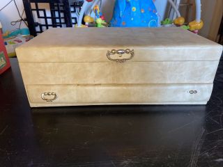 Vintage - Buxton Jewelry Box W/ Tray,  Pocket And Drawer - 1950s - 1960s Look