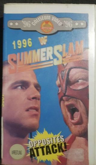 Wwf Summerslam 96 1996 Pro Wrestling Vhs Tape Ppv Coliseum Video Wwe Wcw Vintage