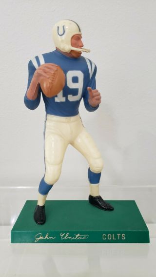 1960s Baltimore Colts Johnny Unitas Quarterback Hartland Football Statue Nfl