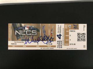 Dodgers Walker Buehler Autographed 2018 Nlcs Game 7 Ticket Stub Jsa Full Letter