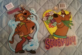 1998 Vintage Scooby Doo Decorations With Suction Cups