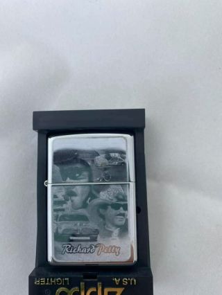 Richard Petty Engraved On Chrome Zippo Lighter