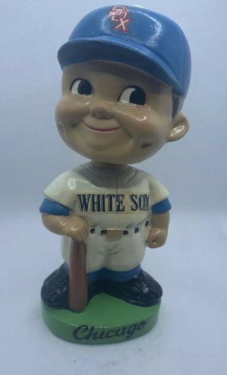 Vintage 1960s Chicago White Sox Bobblehead Nodder - Green Base
