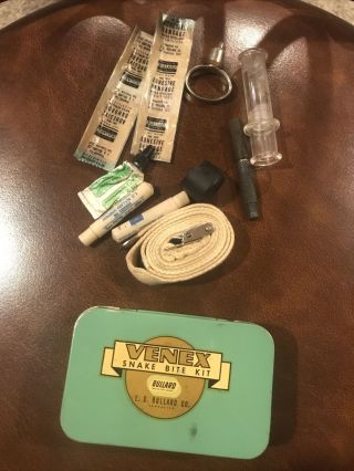 Vintage Venex Snake Bite Kit First Aid Pocket Packet Bullard With Contents