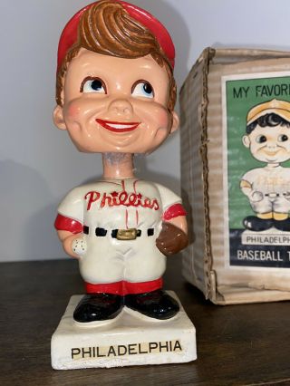 Vintage 1960s Philadelphia Phillies Baseball Bobble Head Nodder Doll