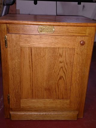White Clad Vintage Oak Nightstand (recently Refinished) (24x22x16.  5)