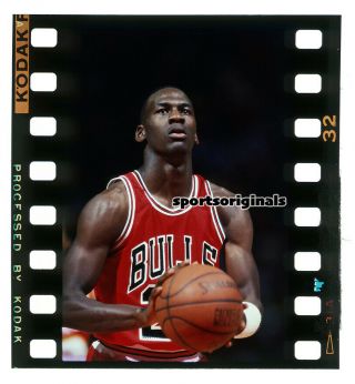 Michael Jordan - Chicago Bulls - 35mm Kodachrome Slide - Mar 