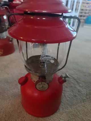 Vintage Red Coleman 200 A Lantern
