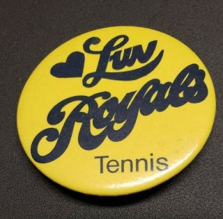 Buffalo Royals " Luv Royals Tennis " Pin,  World Team Tennis At " Aud " 1974.